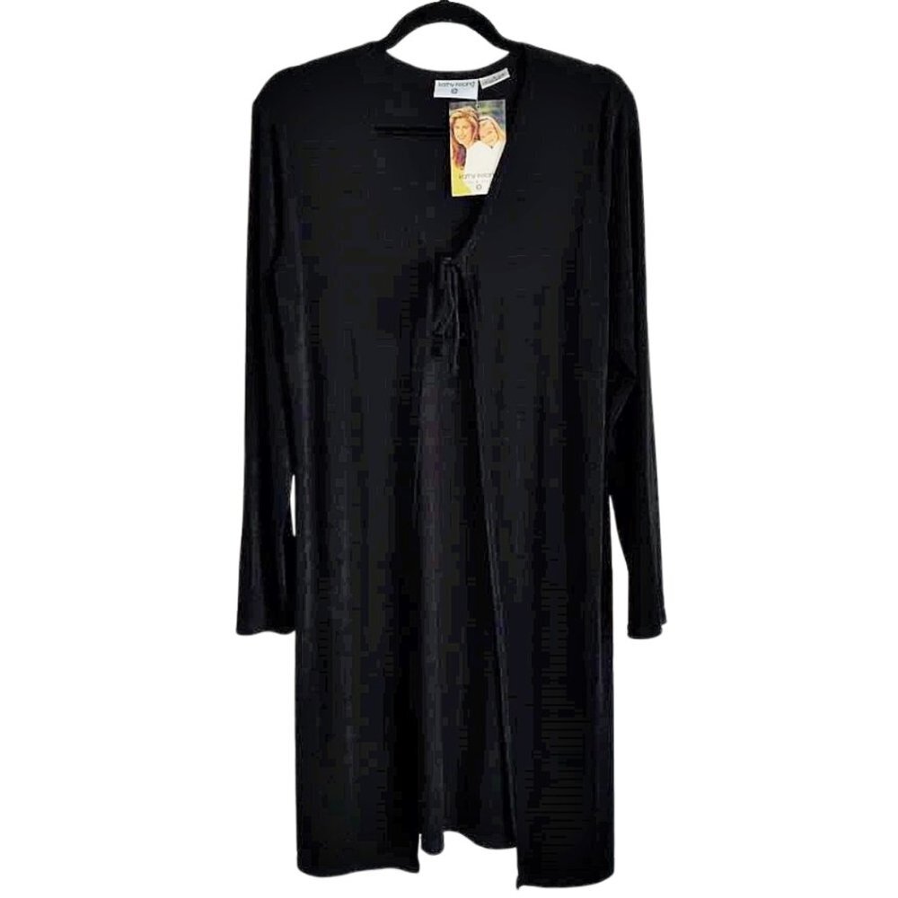 NWT KMart Kathy Ireland Long Tie-Front Nylon Spandex Cover Up